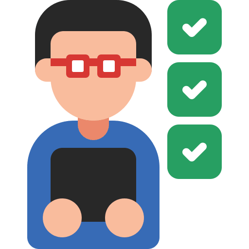 Check list people checking inspection icon