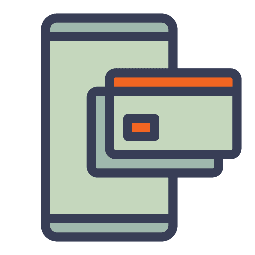 Credit card device mobile debit card icon Credit card device mobile debit card icon