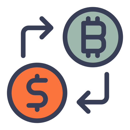 Money exchange cryptocurrency business and finance currency exchange icon Money exchange cryptocurrency business and finance currency exchange icon