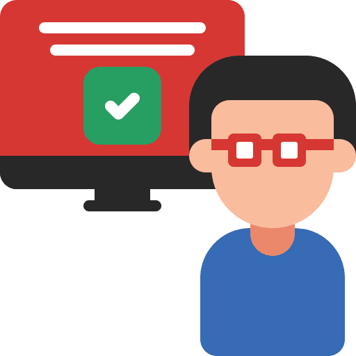 Engineer computer quality control professions and jobs icon Engineer computer quality control professions and jobs icon