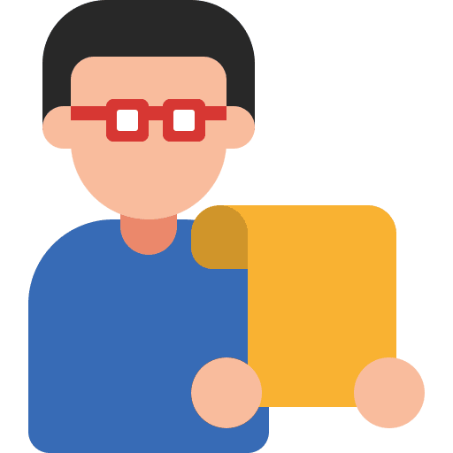 Quality control man list product management icon Quality control man list product management icon