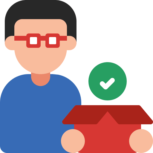 Quality control quality test package shipping and delivery icon