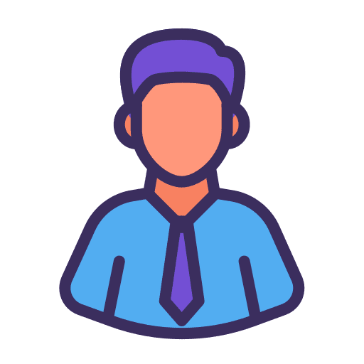 Businessman male employee avatar icon