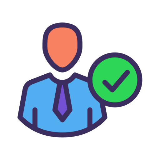 Confirm active user checked verify icon