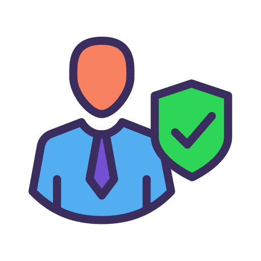 Insurance safety people employee icon Insurance safety people employee icon