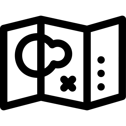Map navigation map journey icon