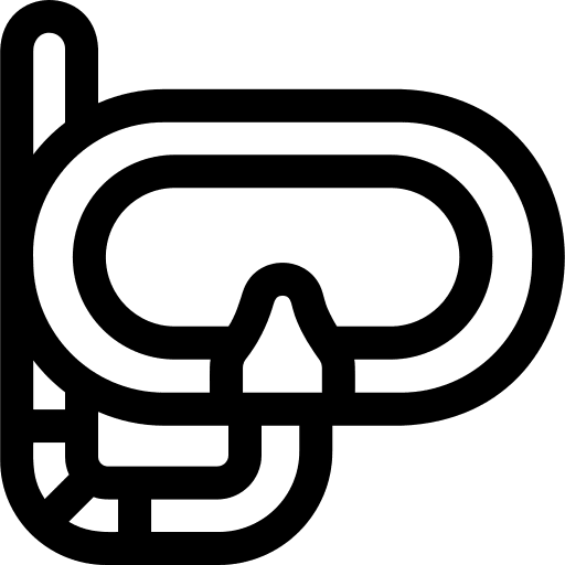 Snorkel sports and competition dive snorkel icon Snorkel sports and competition dive snorkel icon