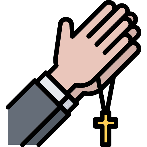 Prayer hands christian religion icon Prayer hands christian religion icon