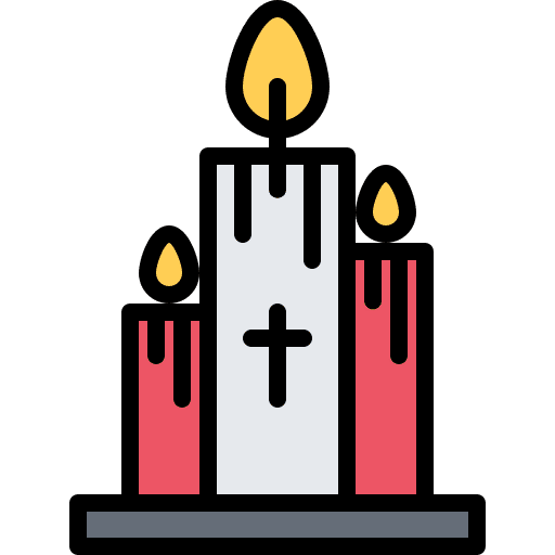 Candles cross cultures religion icon Candles cross cultures religion icon