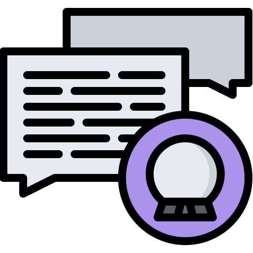 Fortune teller fortune telling communications message icon