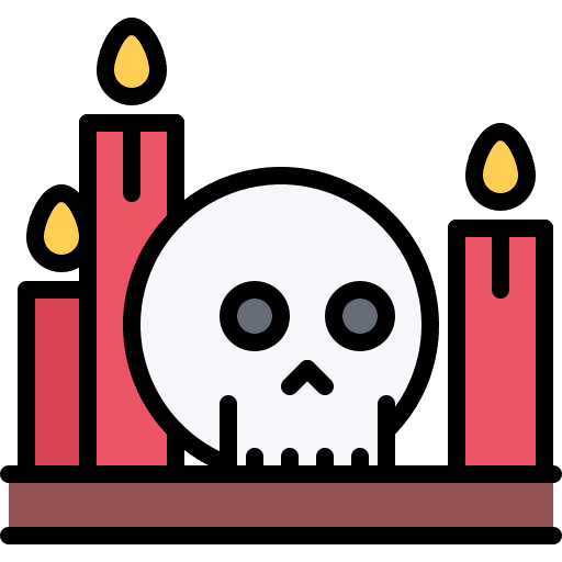 Skull fortune teller skull table icon