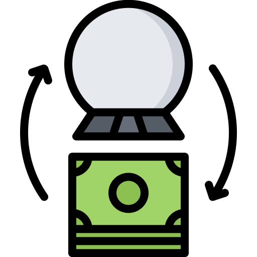 Fortune telling purchase money payment icon Fortune telling purchase money payment icon
