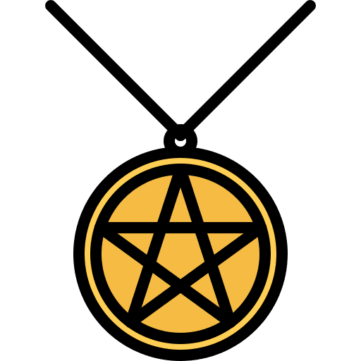 Necklace esoteric star pentacle icon Necklace esoteric star pentacle icon