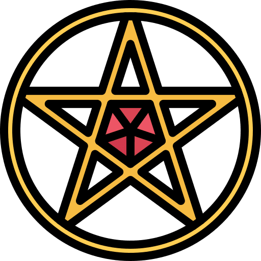 Pentagram symbol pentacle magic icon Pentagram symbol pentacle magic icon