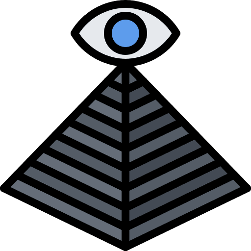 Pyramid magic fortune telling vision icon Pyramid magic fortune telling vision icon