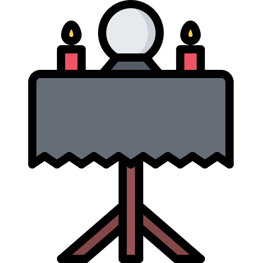 Table esoteric halloween candle icon Table esoteric halloween candle icon