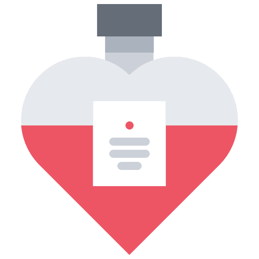 Love potion heart magic witchcraft icon Love potion heart magic witchcraft icon