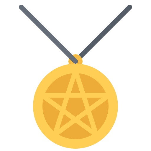 Necklace pentacle esoteric medallion icon Necklace pentacle esoteric medallion icon