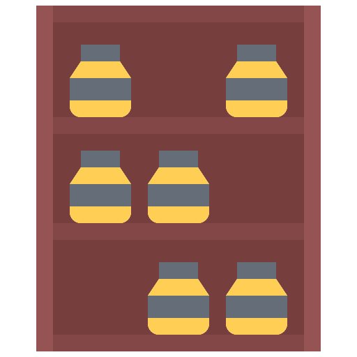 Honey organic shelf food and restaurant icon