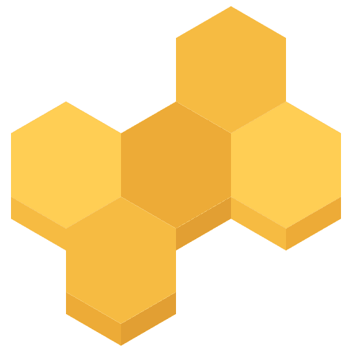 Honeycomb beekeeping apiary farming and gardening icon