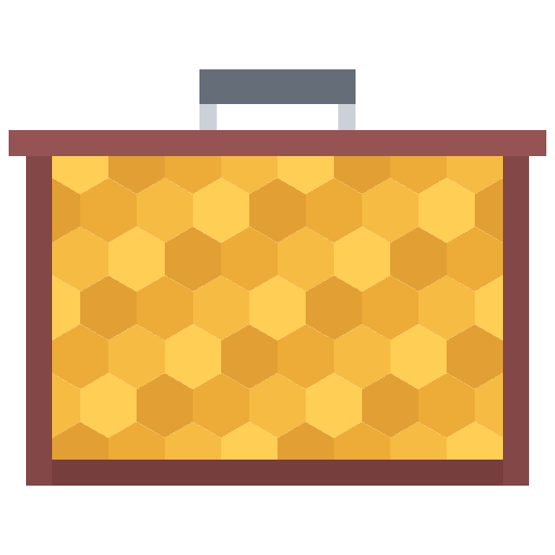 Honeycomb grid apiary honey icon