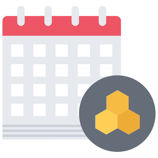 Honey honey calendar beekeeping icon