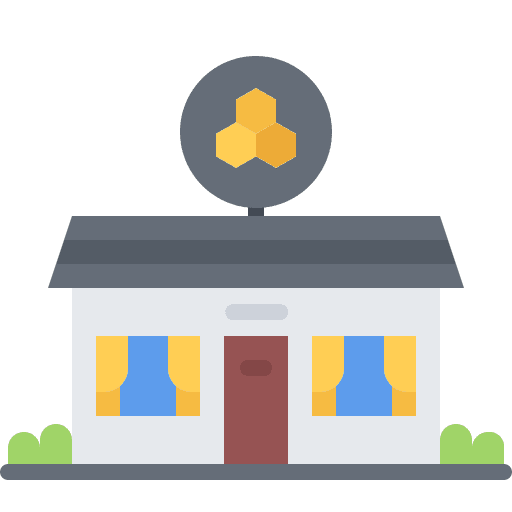 Shop beekeeping architecture and city building icon Shop beekeeping architecture and city building icon