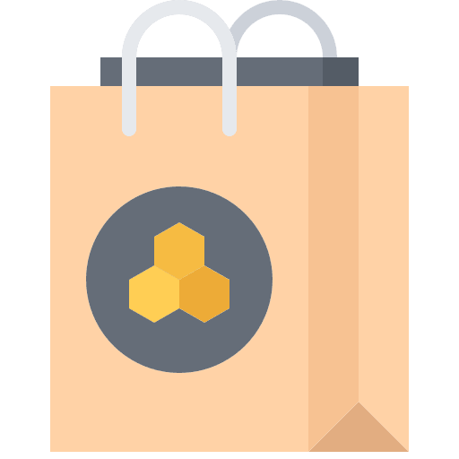 Shopping bag commerce and shopping shopping bag beekeeping icon Shopping bag commerce and shopping shopping bag beekeeping icon