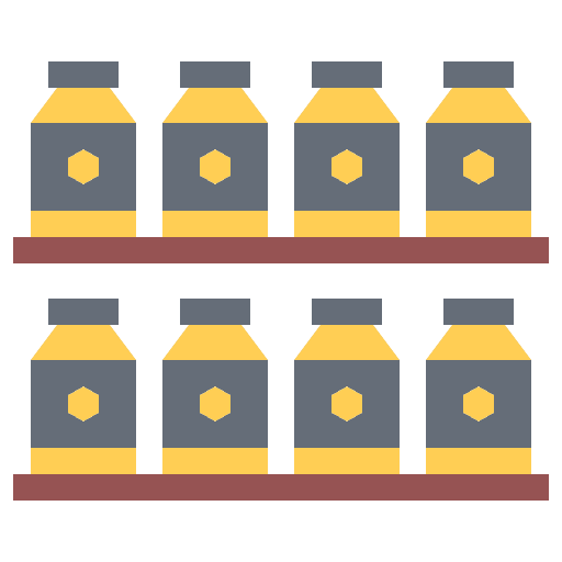 Honey food and restaurant jar healthy food icon Honey food and restaurant jar healthy food icon