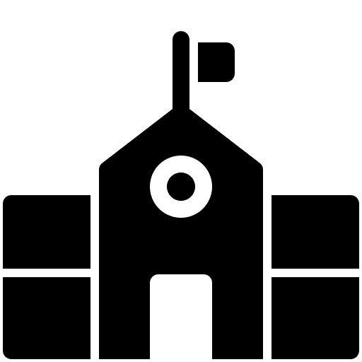 School architecture and city building buildings icon