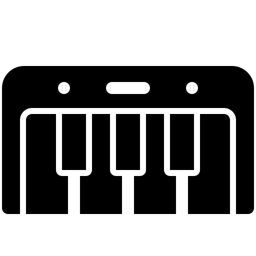 Keyboard piano music and multimedia keyboard icon Keyboard piano music and multimedia keyboard icon