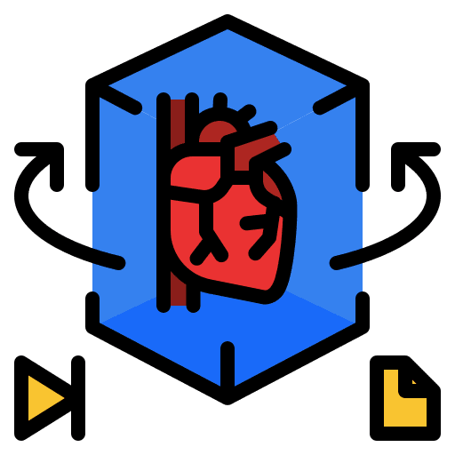 Augmented reality health care virtual reality medical icon Augmented reality health care virtual reality medical icon