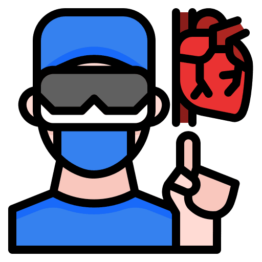 Cardiologist cardiologist vr body organ icon
