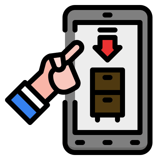 Home decoration vr furnishing augmented reality icon
