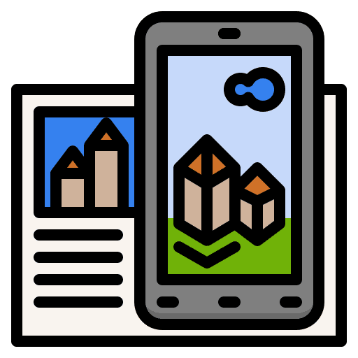 Book technology ar learning online icon Book technology ar learning online icon