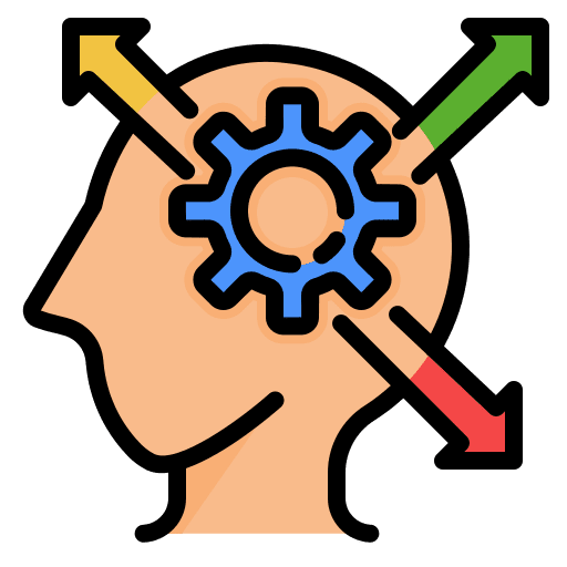 Decision making miscellaneous effective mindset icon Decision making miscellaneous effective mindset icon