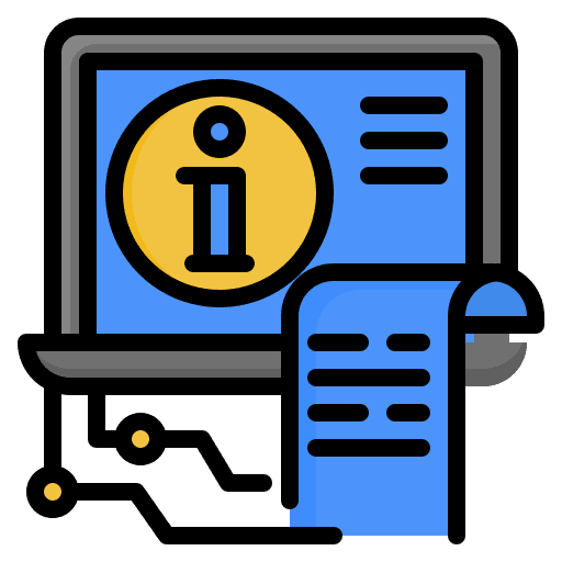 Information information data analytics collection icon Information information data analytics collection icon
