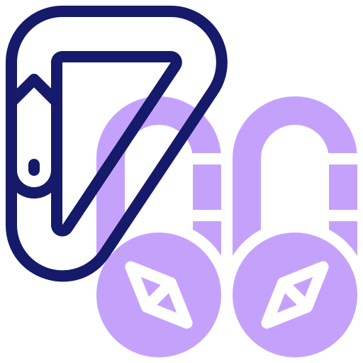 Carabiner climbing carabiner security icon Carabiner climbing carabiner security icon