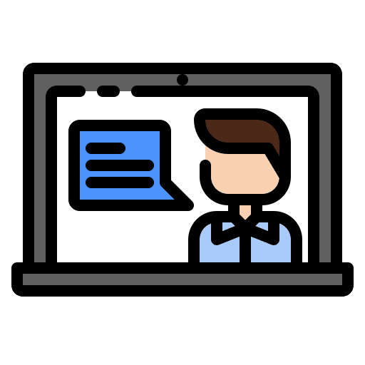 Online coach webinar online appointment videocall icon Online coach webinar online appointment videocall icon