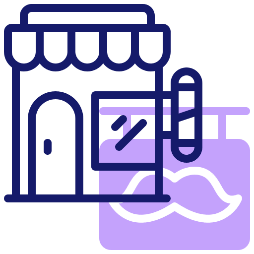 Barbershop commerce shop business icon Barbershop commerce shop business icon