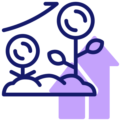 Growth report graphic diagram icon Growth report graphic diagram icon