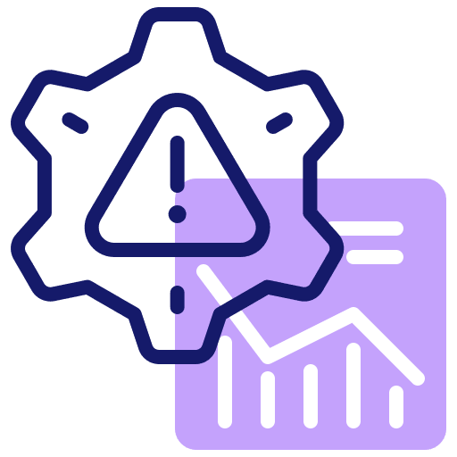 Crisis management business graph risk icon Crisis management business graph risk icon