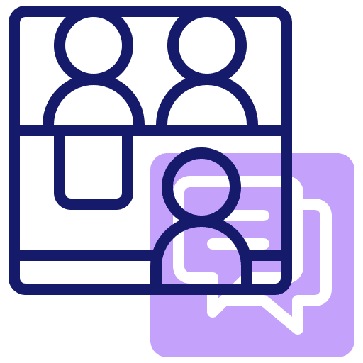 Interview businessman teamwork council icon Interview businessman teamwork council icon