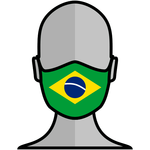 Face mask brazil south america flags icon