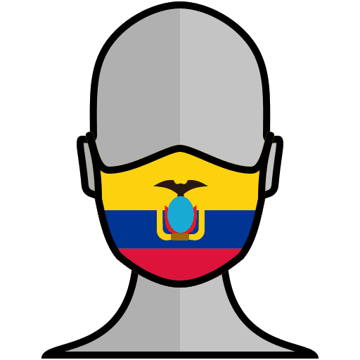 Face mask south america flag ecuador icon Face mask south america flag ecuador icon