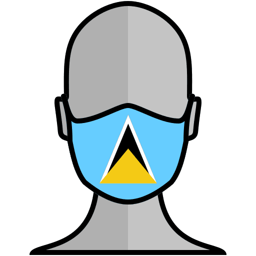 Face mask covid saint lucia flags icon Face mask covid saint lucia flags icon