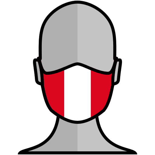 Face mask peru flags health and medical icon Face mask peru flags health and medical icon