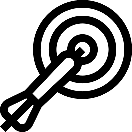 Darts target object arrow icon
