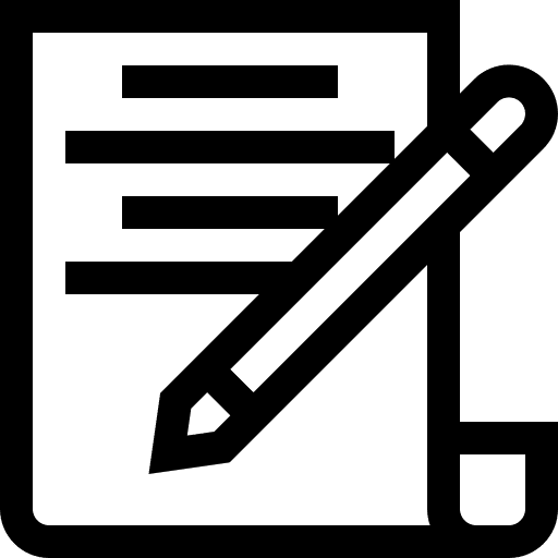 Writing file document write icon