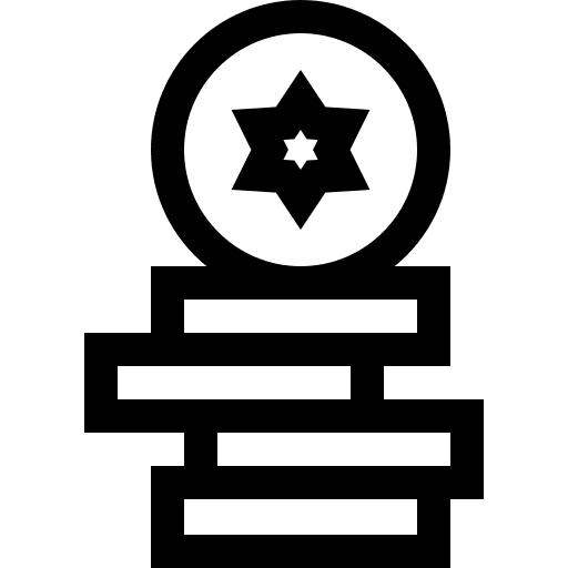 Coins currency cash stack icon